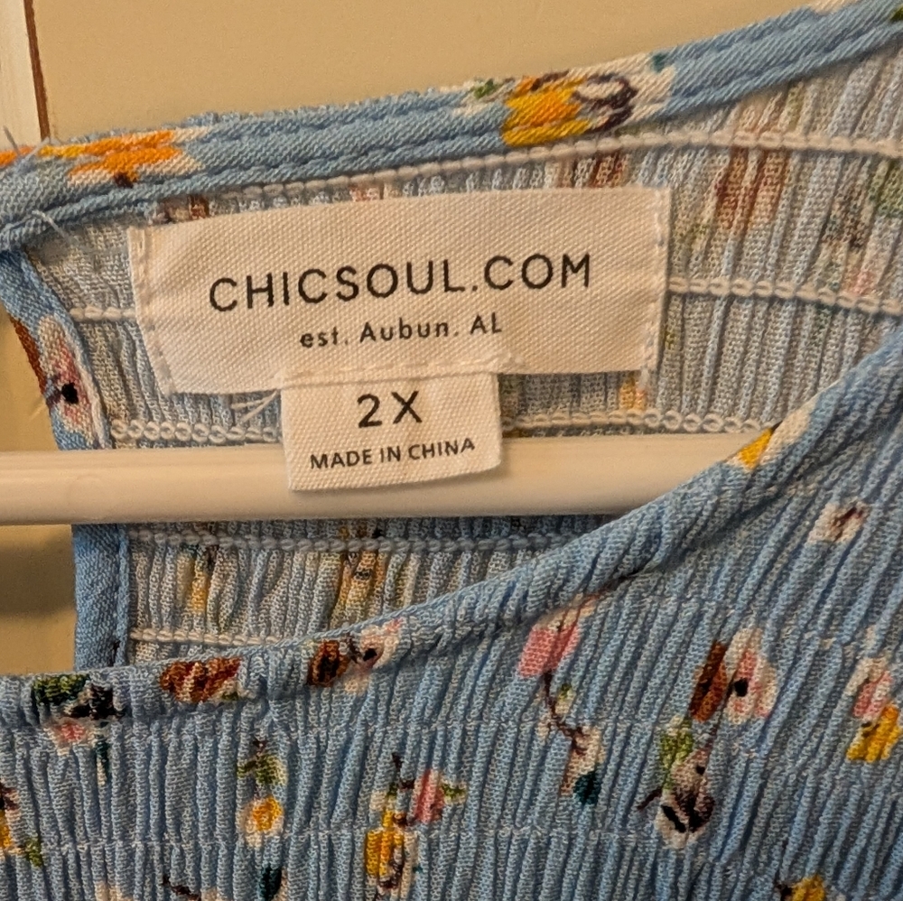 Chic Soul Smocked Blouse Size 2X - Picture 2 of 8